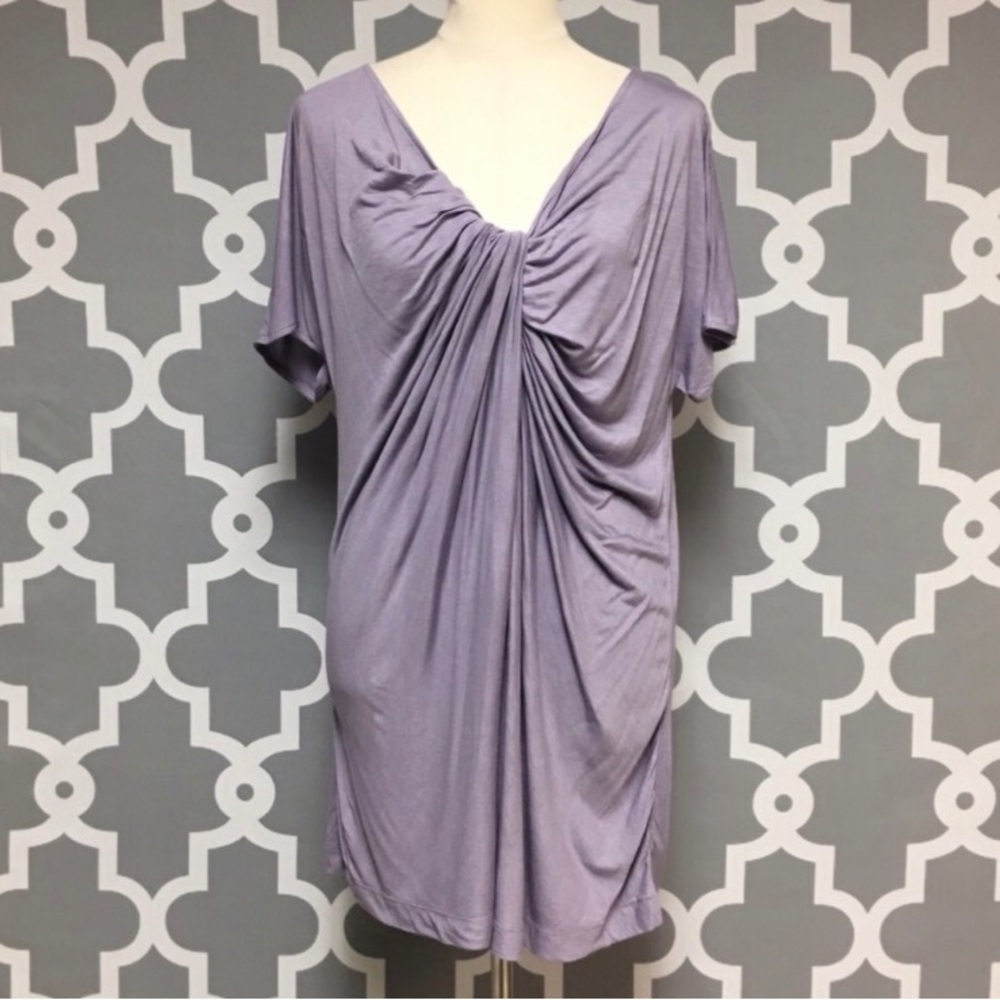 NEW!  Mark. Dusty Raspberry Purple Draped Tunic Top